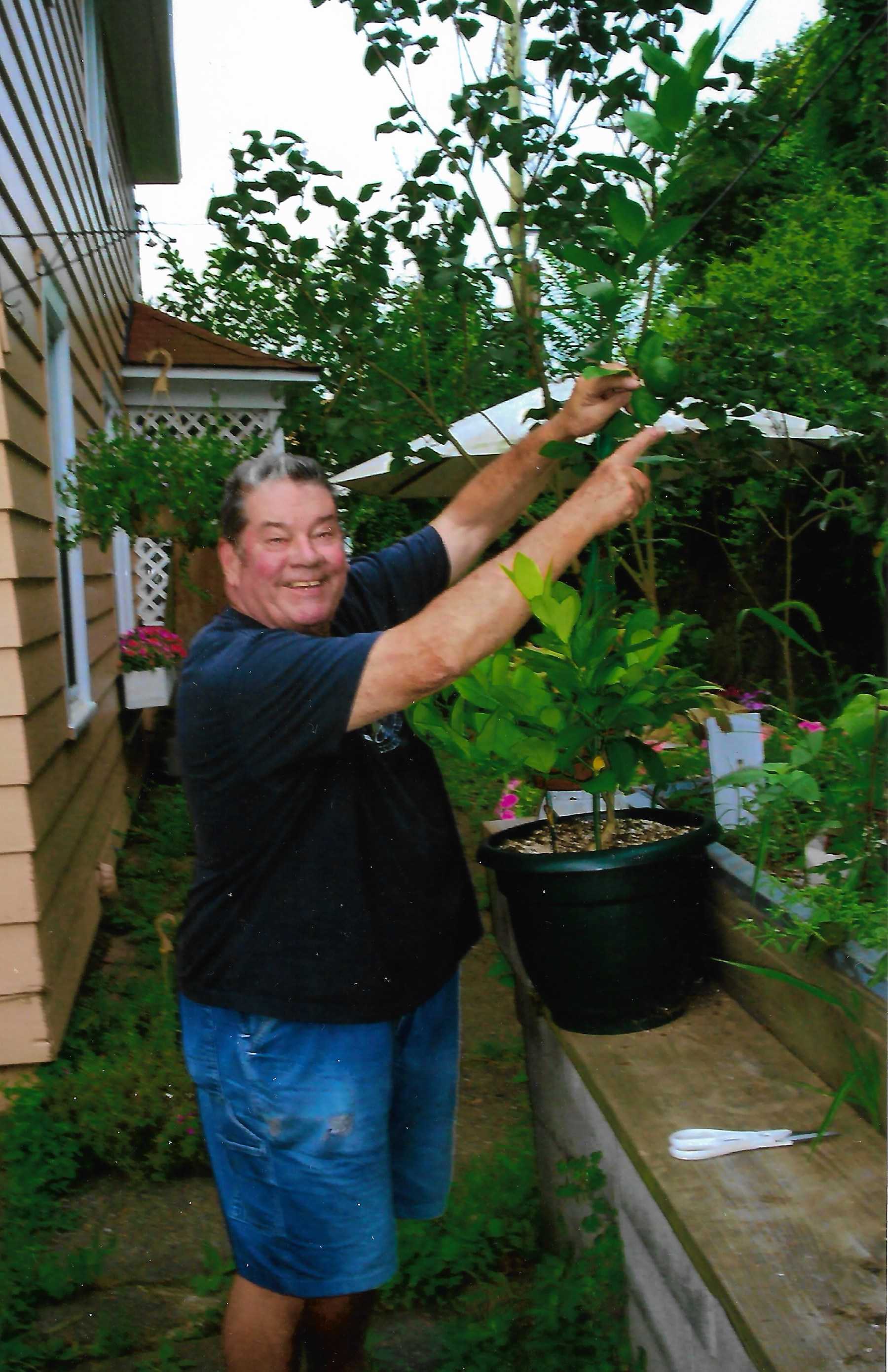 Vinny with plants