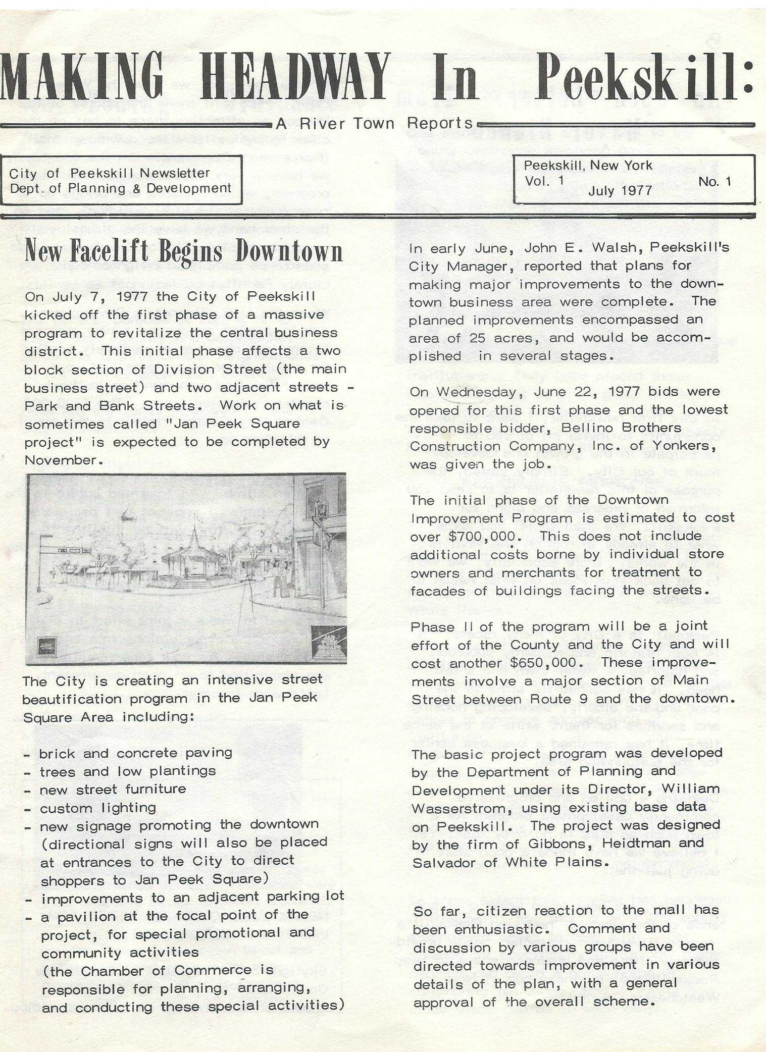 Newsletter from 1977