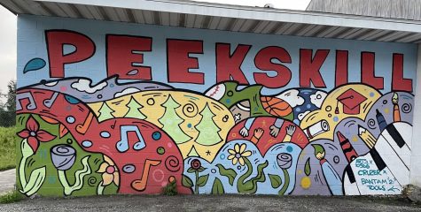 The collaboration between young artists and a business owner with an empty building wall illustrated  the benefits of living in Peekskill through a colorful mural that brightens the landscape on Water Street.
