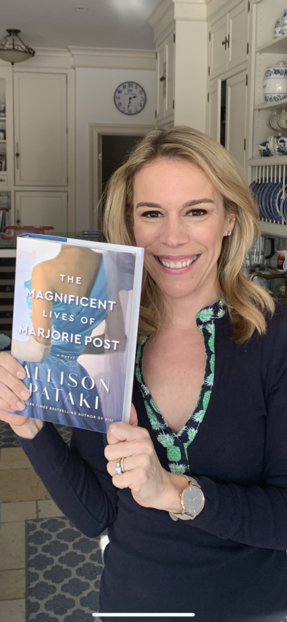 Allison with her newest book, published last month. 