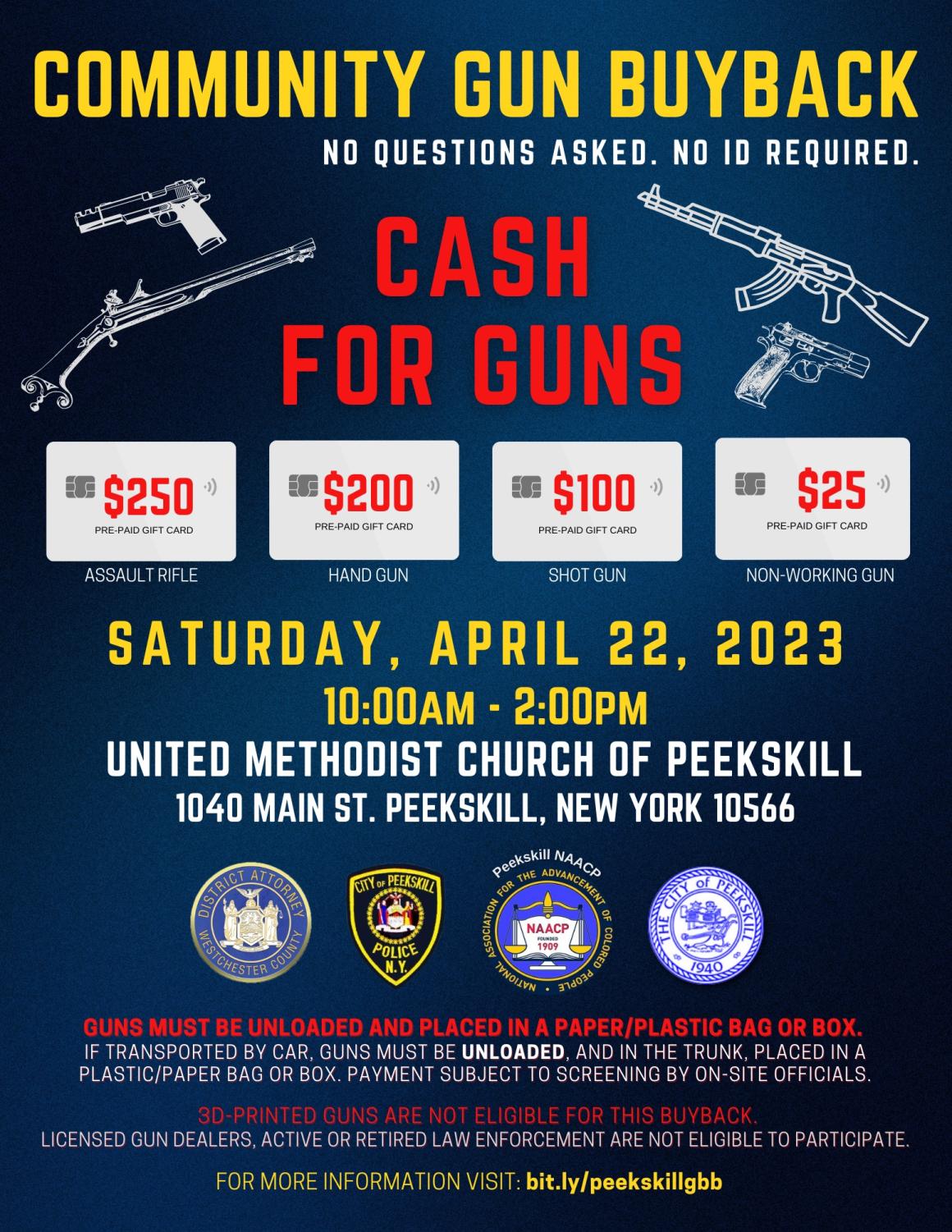 Gun buyback gives up to 250 cash, no questions asked Peekskill Herald
