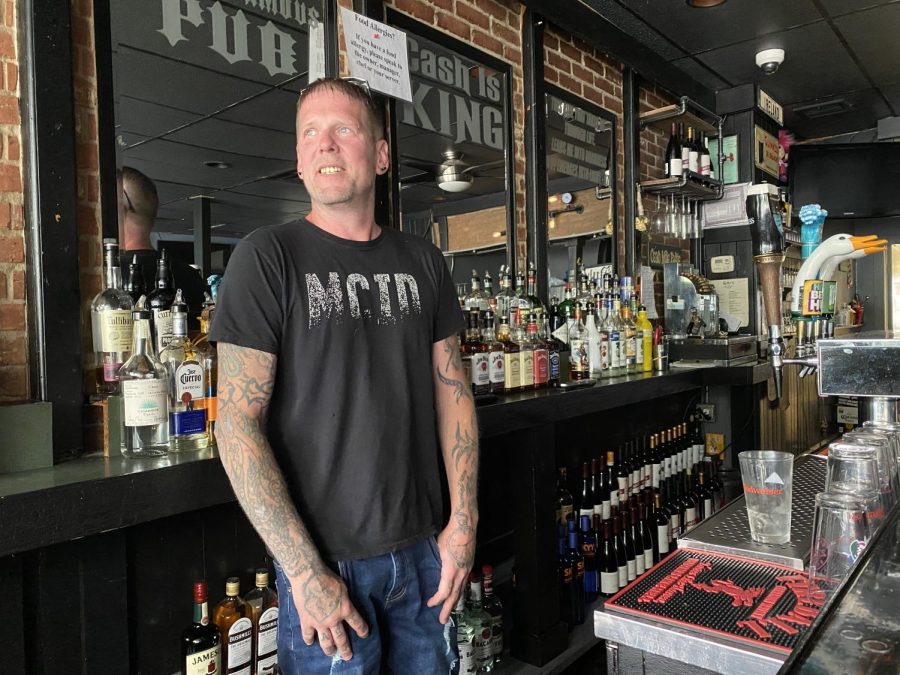 Kyle Knapp behind his bar thats been his home for 25 years. (Photos by Steve Pavlopoulos) 