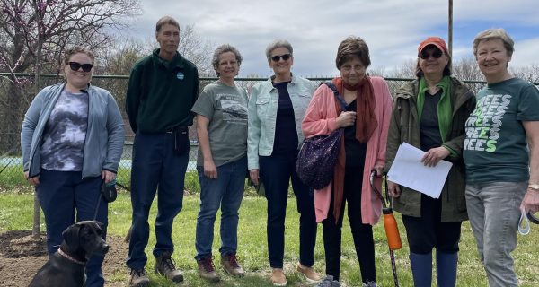 Members of Peekskills Conservation Advisory Committee at the April 2022 ceremony recognizing Peekskill as a Tree City. Marie Inserra is the third from right. 