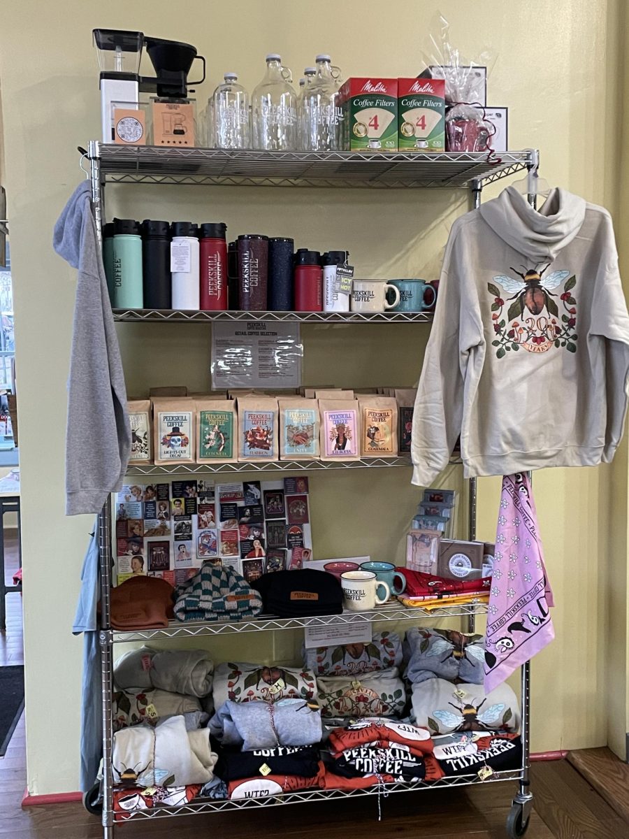 Fans of the Coffee House can purchase merchandise including new 20th anniversary hoodies in ivory and tan along with mugs, coffee and magnets. 