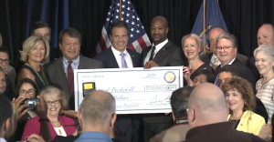 Former Governor Cuomo came to Peekskill in August 2019 to announce the city won a $10 million downtown revitalization grant. 