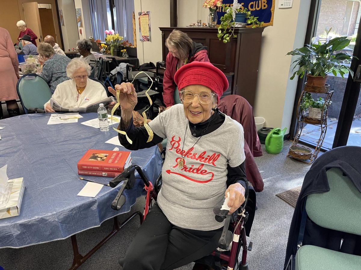 Drum Hill centenarian resident Diane (Dee) Volz runs the book club at Peekskills Senior Citizen Club. 