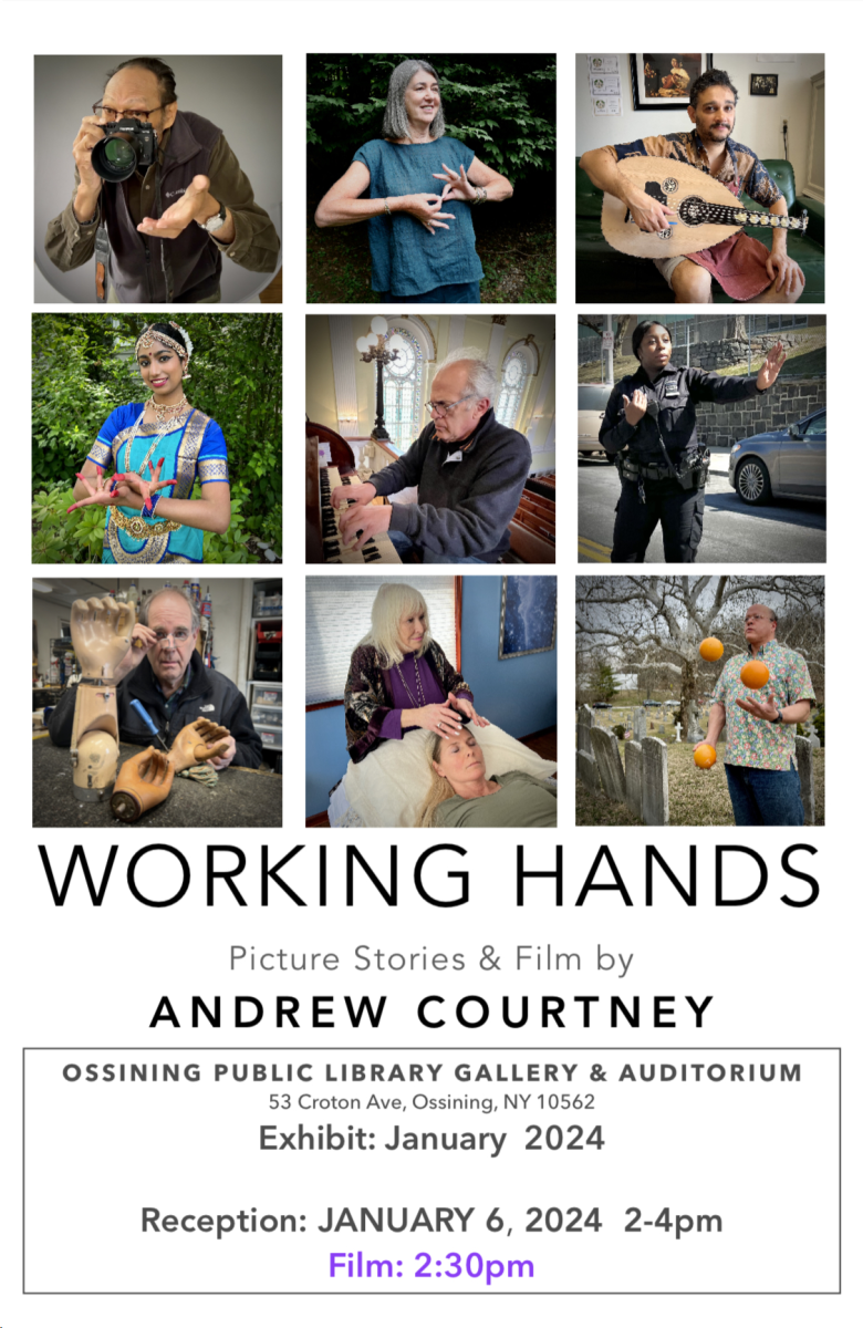 Working Hands picture story exhibit at the Ossining Public Library
