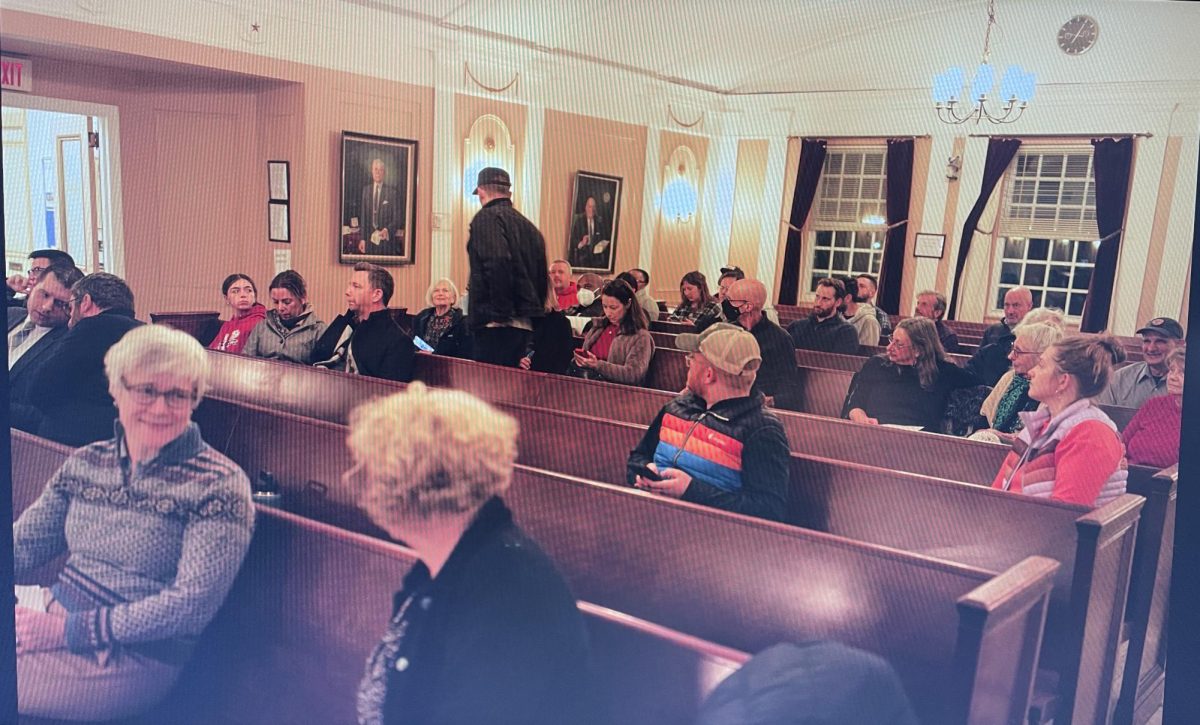 The scene inside Council Chambers Monday night before a public hearing. (Photo by Calvin Lom) 