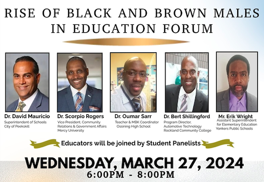 Rise of Black and Brown Males in Education Forum at Peekskill Youth Bureau