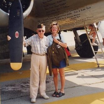 WWII veteran Robert Kelly with daughter Jackie. 