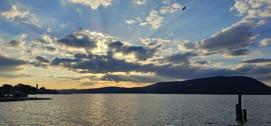 View of the Hudson River looking South from the Peekskill Waterfront
