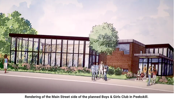 Rendering of the Main Street side of the Kiley Building where the Boys and Girls Club is hoped to operate from. 