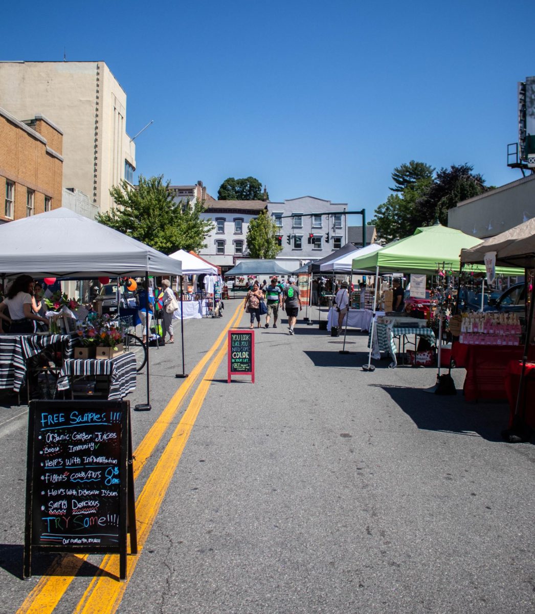 A brilliant sunny day greeted market visitors. 