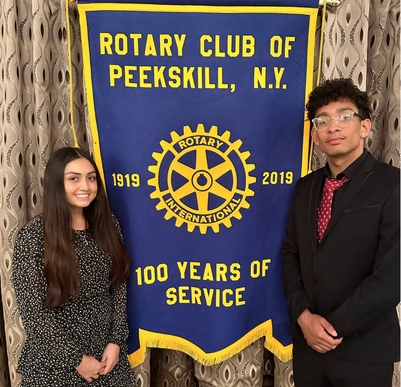 Peekskill recipients of the Rotary Club Athletic scholarships Camila Vasquez and Martin Palomeque