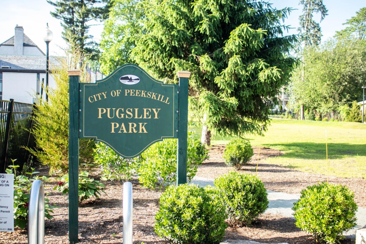 New entrance sign to the park. 