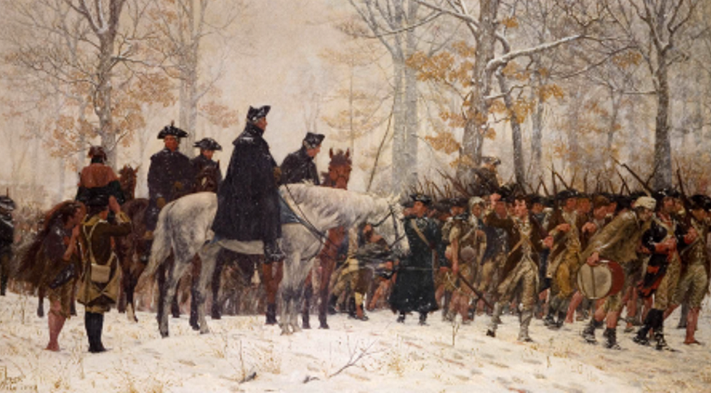 Washington at Valley Forge where Joseph Plumb Martin was during the American Revolution.
Photo Credit: The New England Historical Society