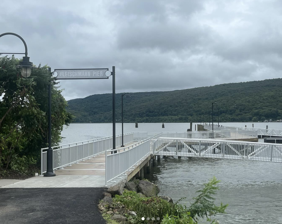 The newly opened Fleischmann Pier was shown to Secretary of State Walter Mosley on Tuesday. 