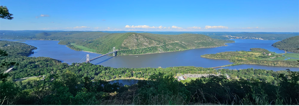 A view of the Bear Mountain Bridge and lower Hudson Valley from Bear Mountain State Park on July 1, 2024.
Photo Credit: Dave Mueller