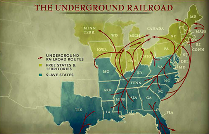 Map of The Underground Railroad.
Photo credit: pbs.org 

https://www.pbs.org/wgbh/americanexperience/features/lincolns-underground-railroad/