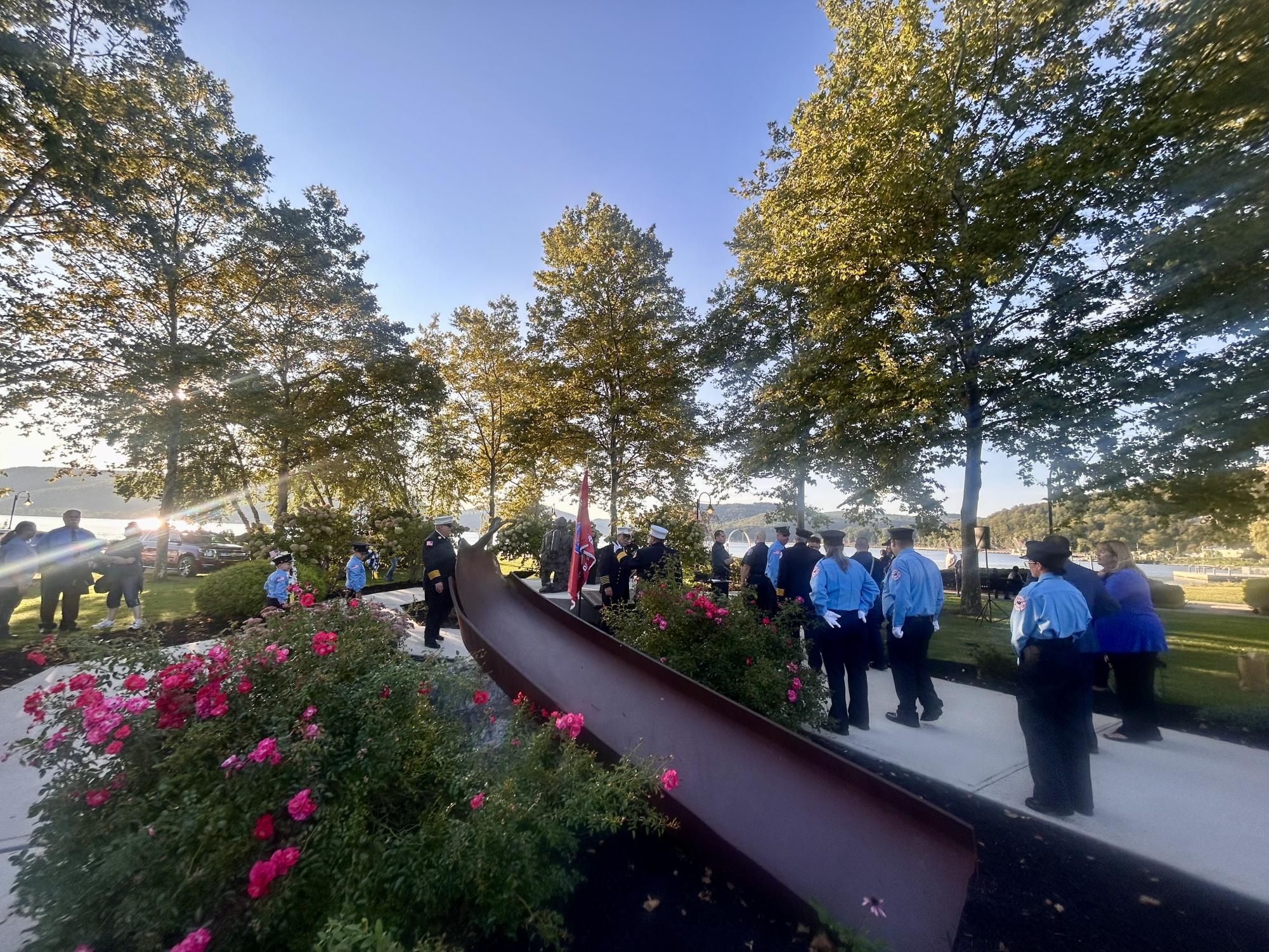 Somber ceremony at Riverfront commemorates 9/11