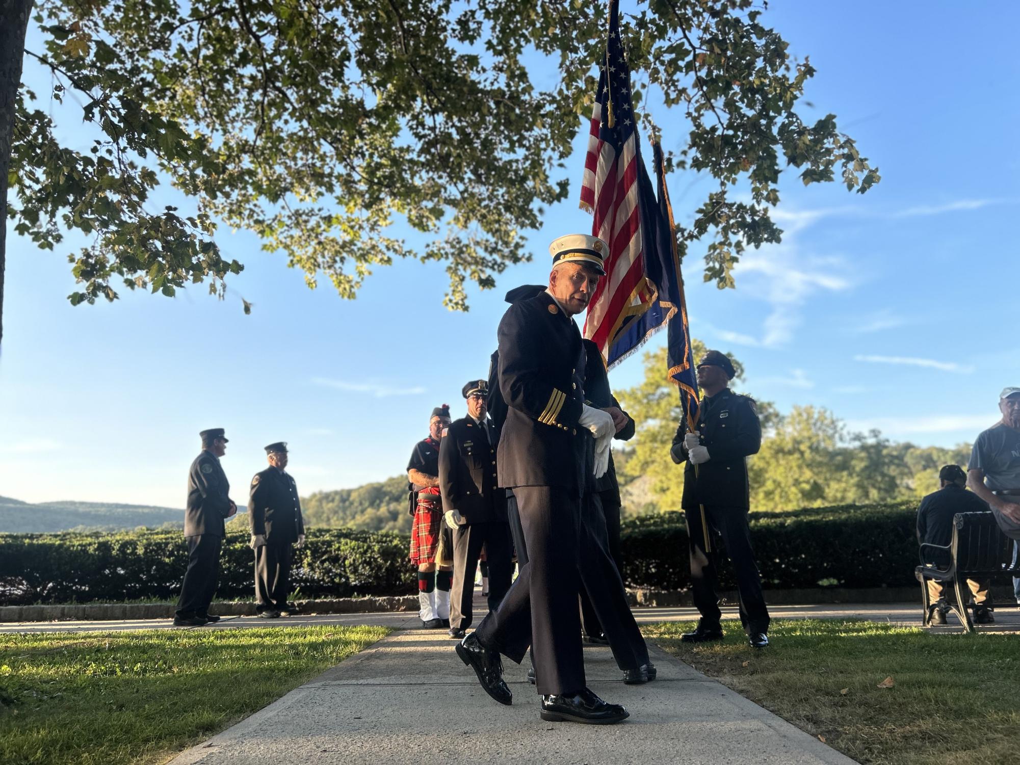 Somber ceremony at Riverfront commemorates 9/11