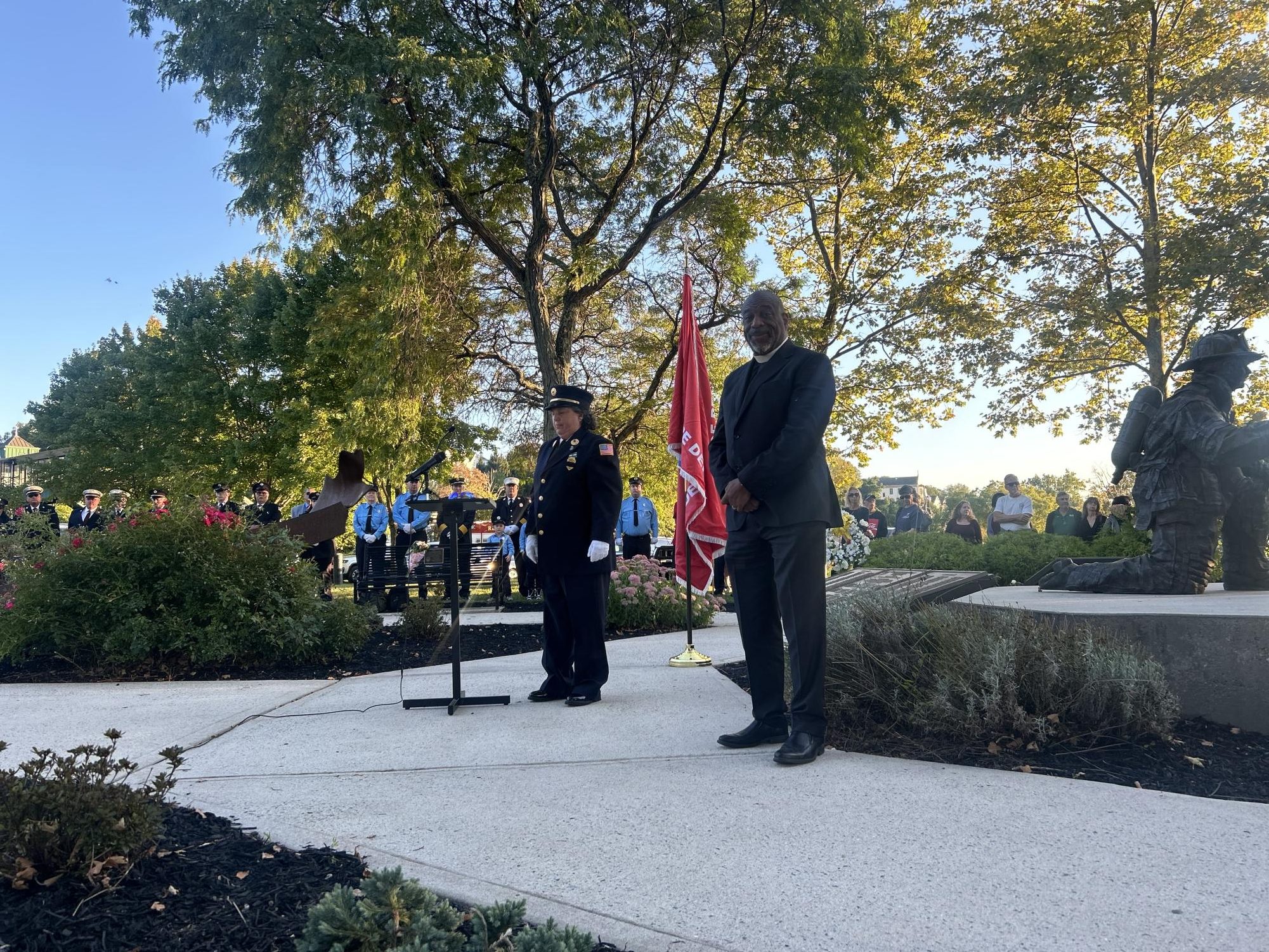 Somber ceremony at Riverfront commemorates 9/11