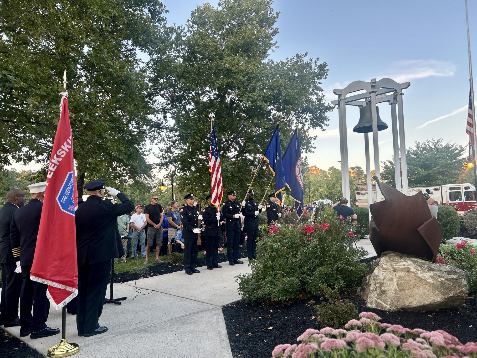 Somber ceremony at Riverfront commemorates 9/11