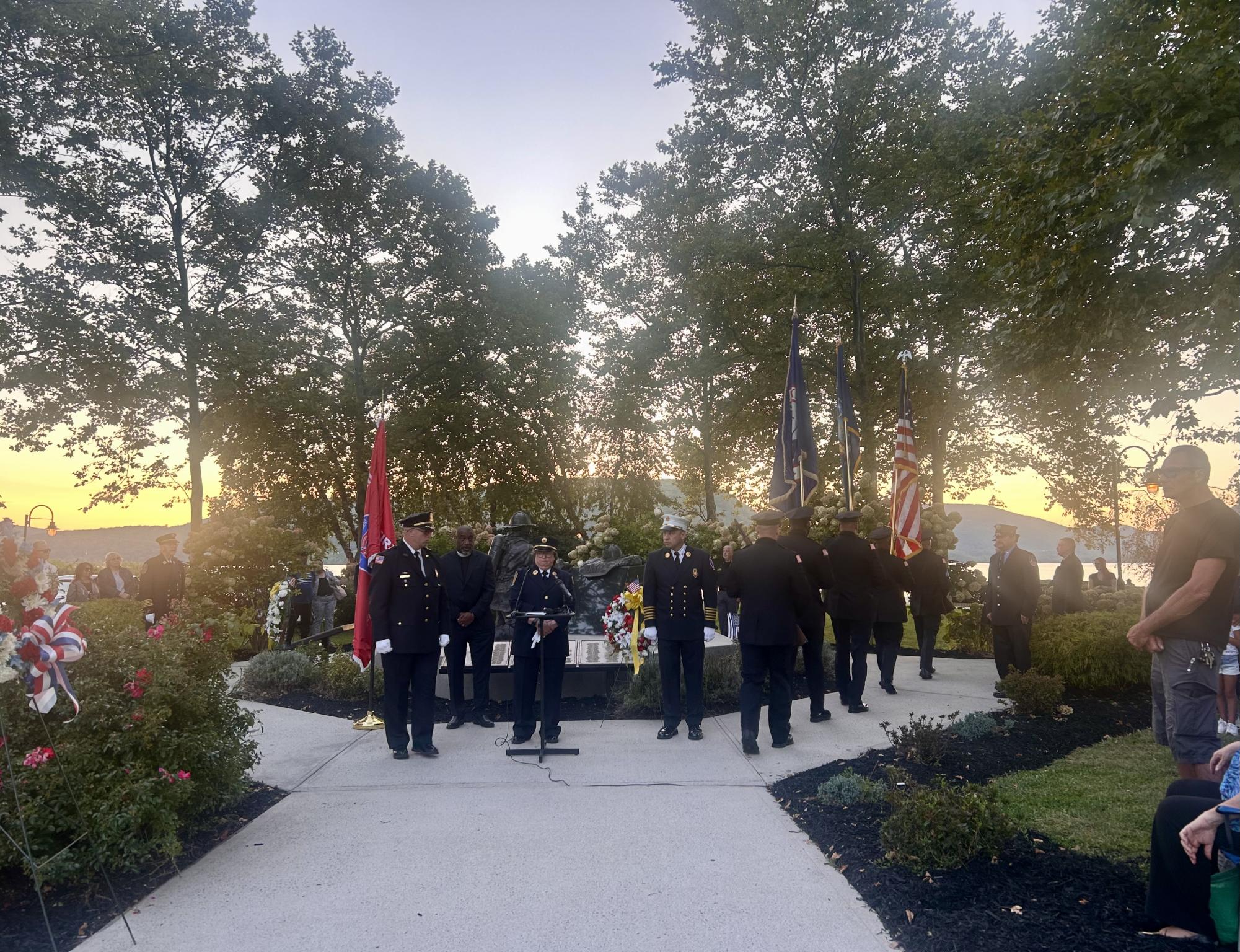 Somber ceremony at Riverfront commemorates 9/11