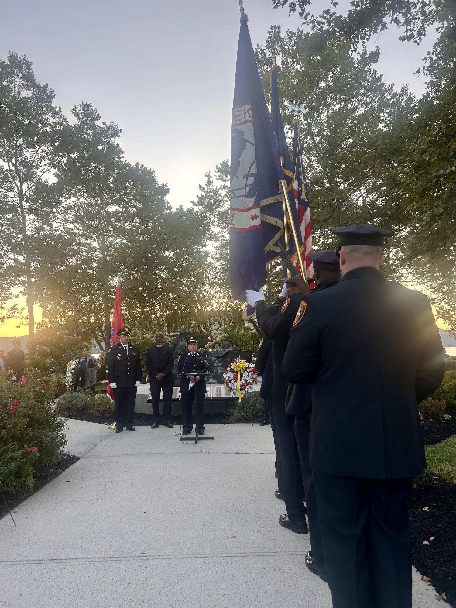 Somber ceremony at Riverfront commemorates 9/11