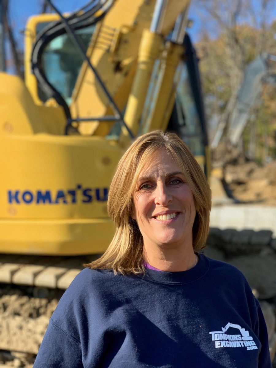 Stacey Tompkins on a job site. (Photo courtesy of Tompkins Excavating) 