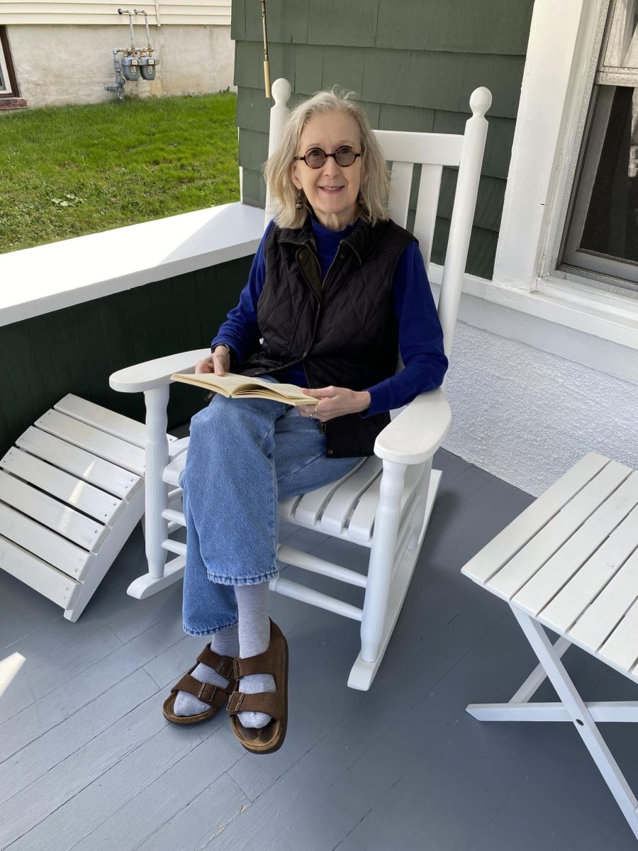 Cleary, on her front porch, said, “I have three pieces of advice for budding poets: read, read, and read.”