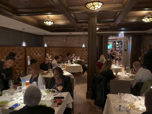 The interior dining room at Apropos Restaurant. 