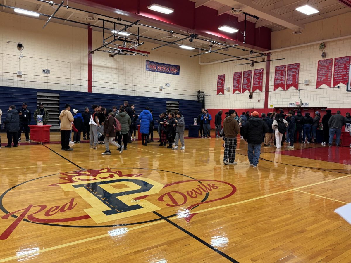 Peekskill High's gymnasium wasn't filled with the sound of reverberating basketballs or pins on wrestling mats, but parents, coaches and athletes getting to meet and greet.  