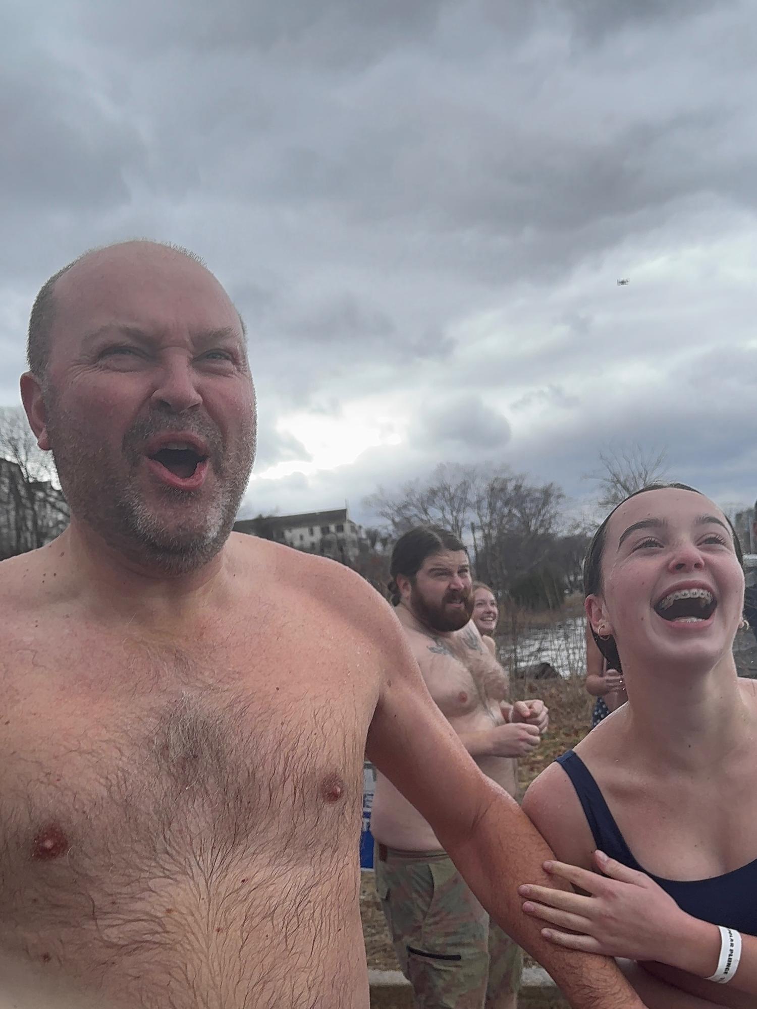 Polar Plunge turns into Polar Spray