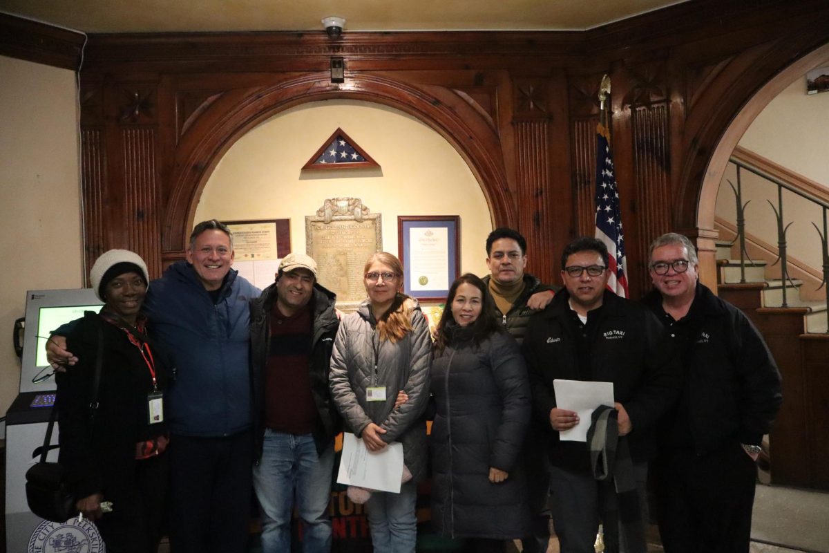 Peekskill taxi drivers who attended Monday's council meeting to request the first fare increase in 17 years. Photo by Eric Harvey.