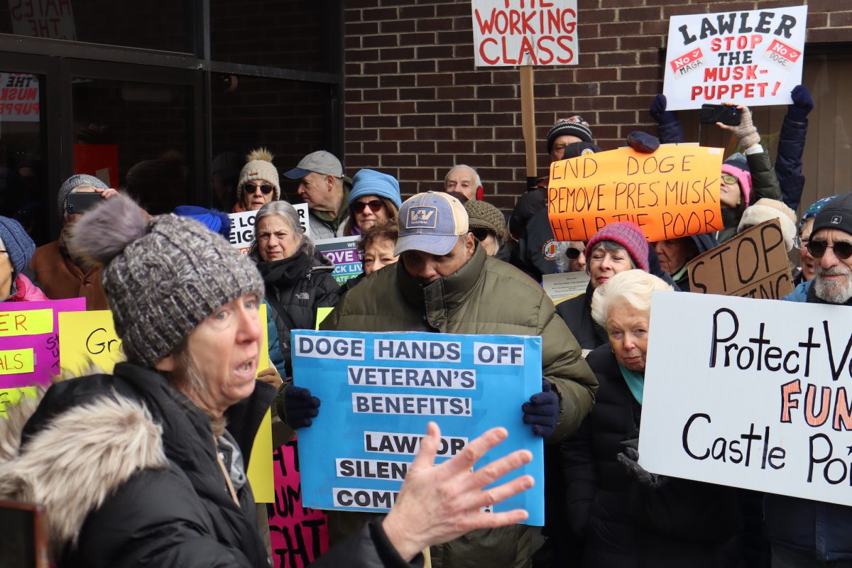 Maureen Morrissey, a retired educator, said she wanted Lawler to remember his oath and to put the country over his party.