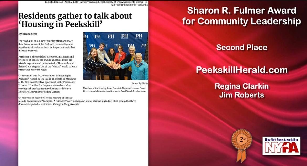 Peekskill Herald is heralded for ‘Community Leadership’