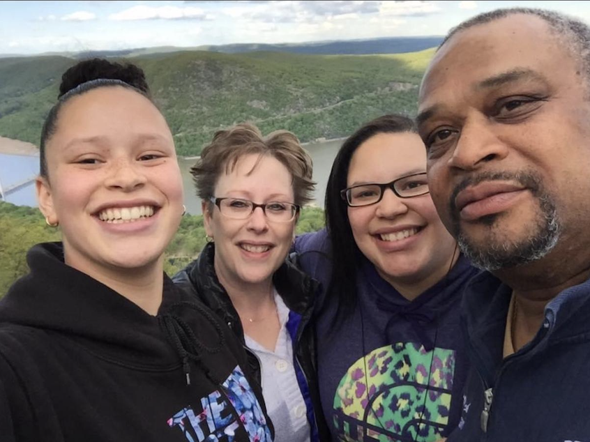 Mack Godbee with family. From left; daughter Krista, wife Kelly, and daughter Kayla. (Mack Godbee)