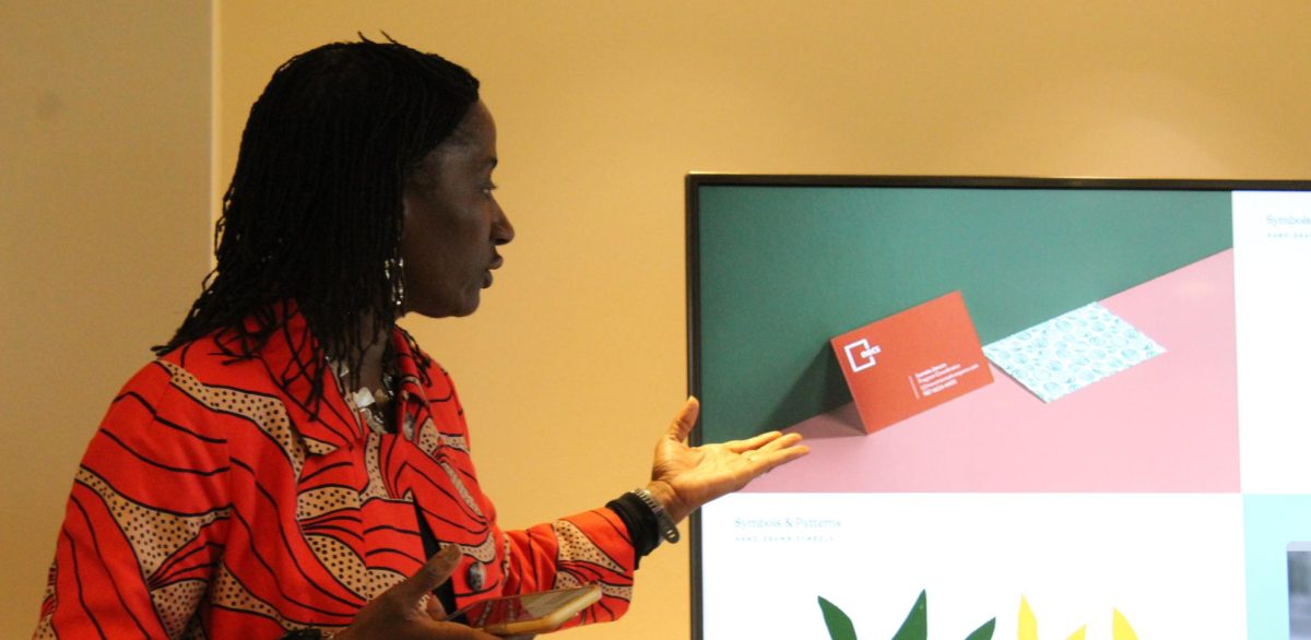 NECS Founder Ridvan Idara making a pressentation at the Hudson Valley Gateway Chamber of Commerce Women in Business conference in March 2025.