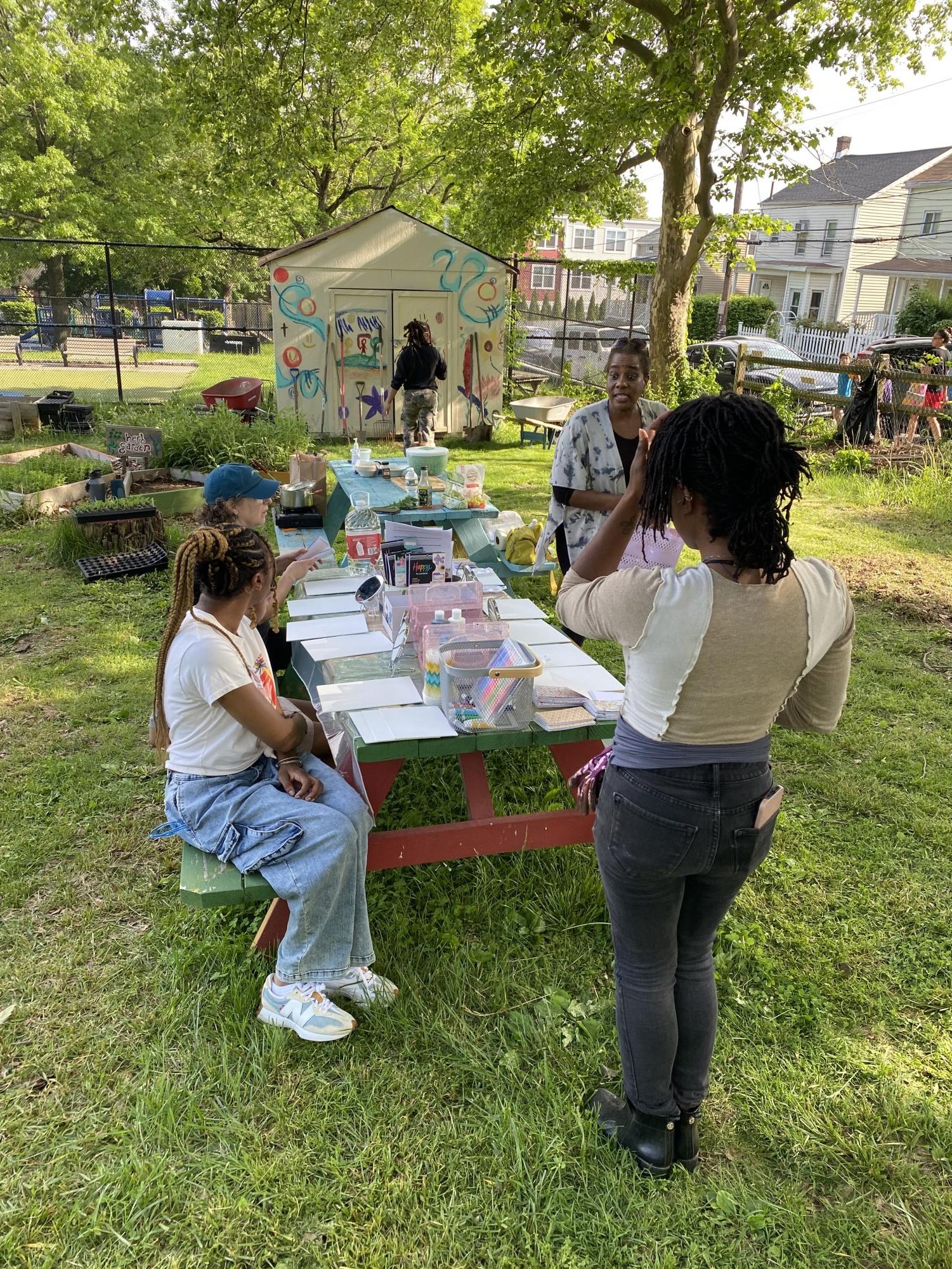 Women’s Day at the farm began with lettuce, the event’s crop headliner