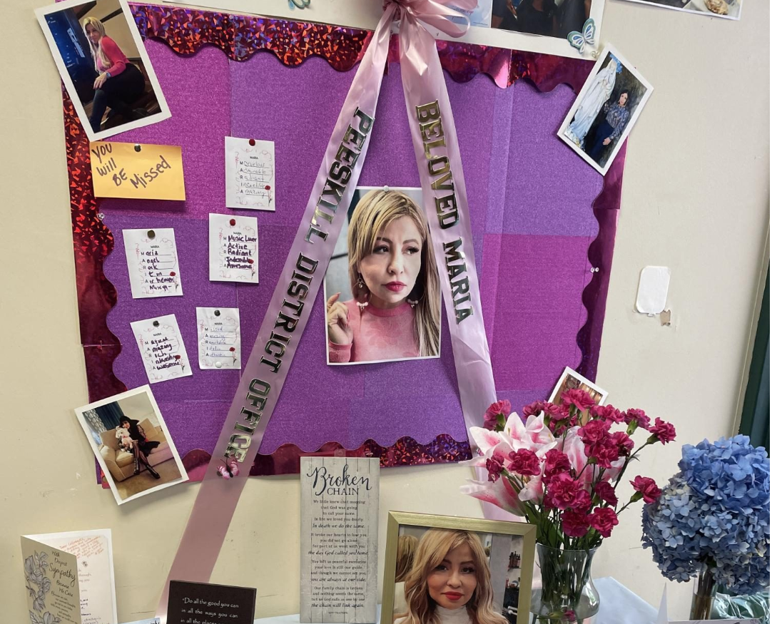 Memorial to Maria Coto at Department of Social Services (DSS).
