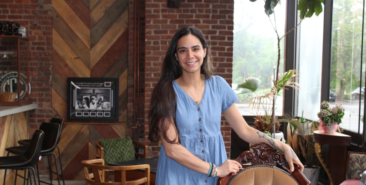 Cafe Catering and Cocktails founder Romi Abreu at her new space inside The Atrium at Charles Point (Sharon Rubinstein)