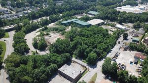 Drone image of the 12-acre site on Lower South Street that has stirred controversy for more than a decade. (MJM Television and Video Productions) 