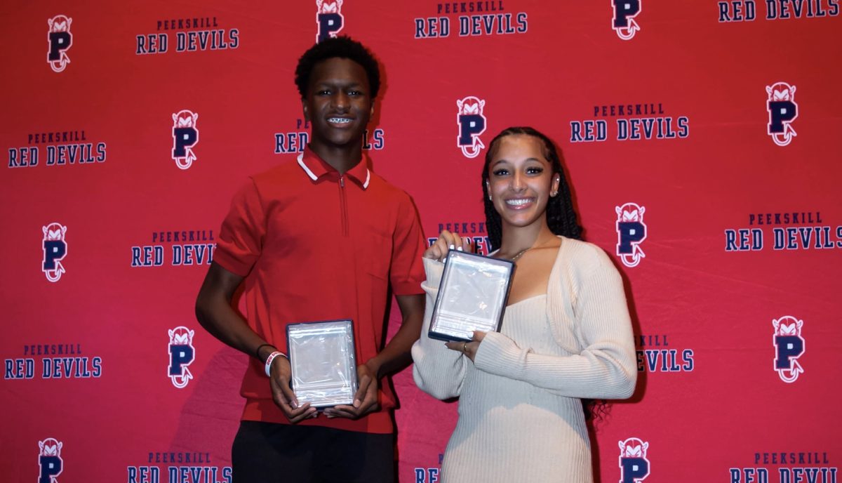 2025 Peekskill Athletes of the Year Umaru Conteh and Jealina Searight. 