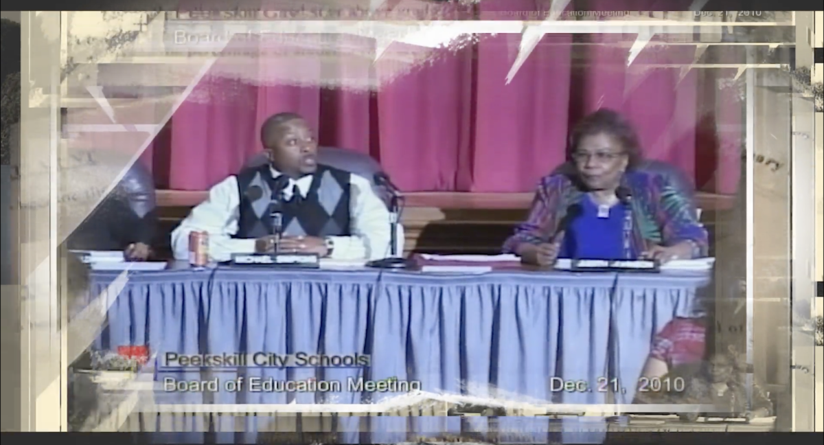 Michael Simpkins on the Peekskill Board of Education in 2010. 
