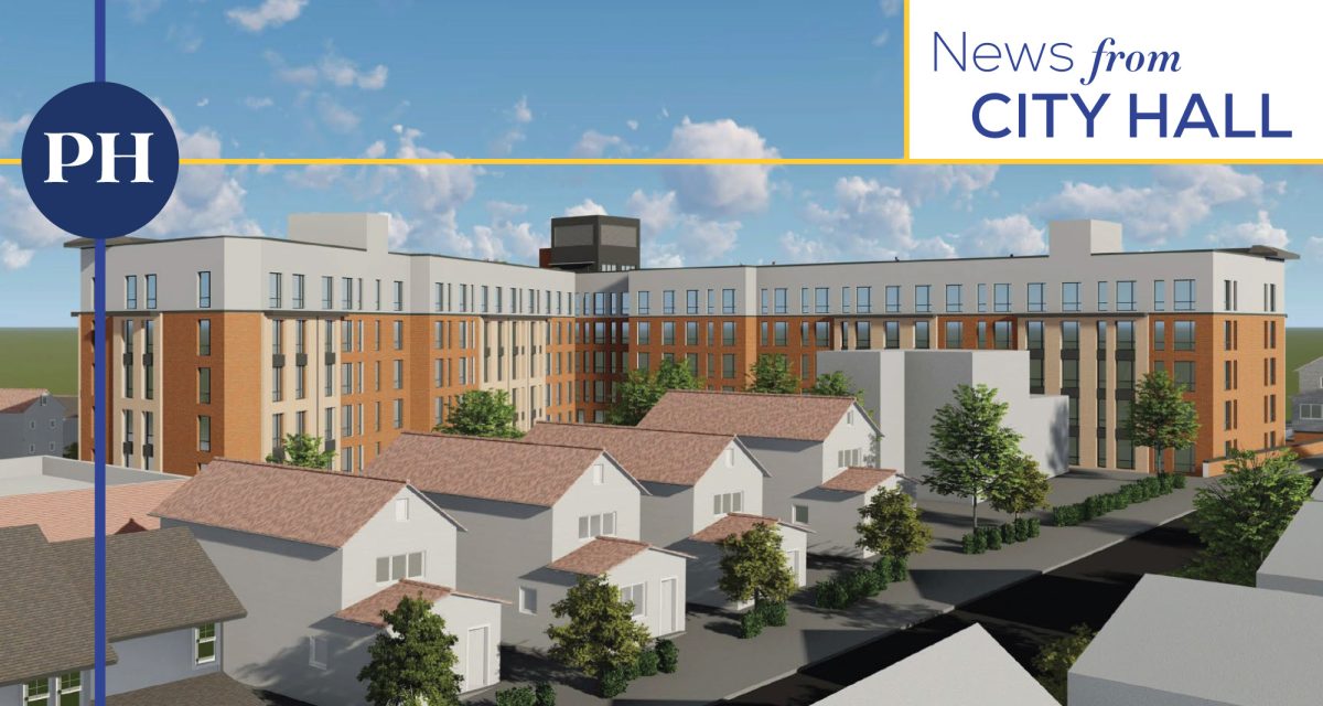 A rendering of the multi-unit building proposed at the former White Plains Linen site on N. Division St. (Stagg Group presentation)