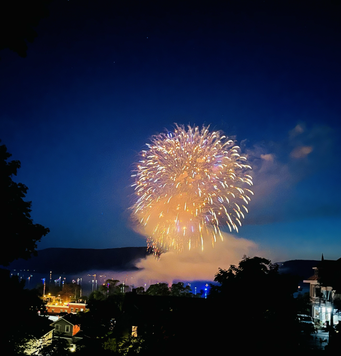 The fireworks display over the Hudson River will be visible from Riverfront Green Park and the waterfront area. (Peekskill Herald)]
