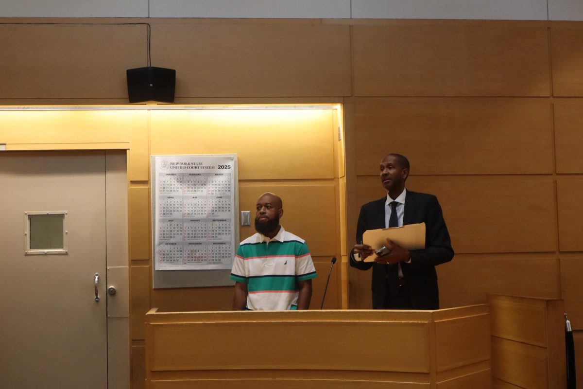 Robert Scott (left) with his attorney Mayo Bartlett on Tuesday, July 8. (Eric Harvey)
