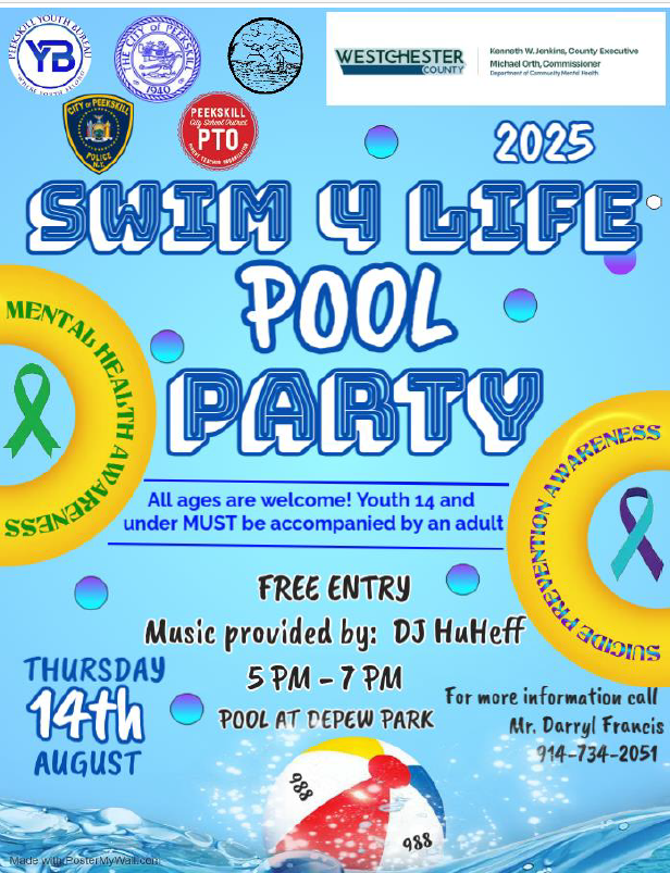 Young people will enjoy the community pool during the annual Swim 4 Life Pool Party. (Peekskill Herald ExUrbanist)
