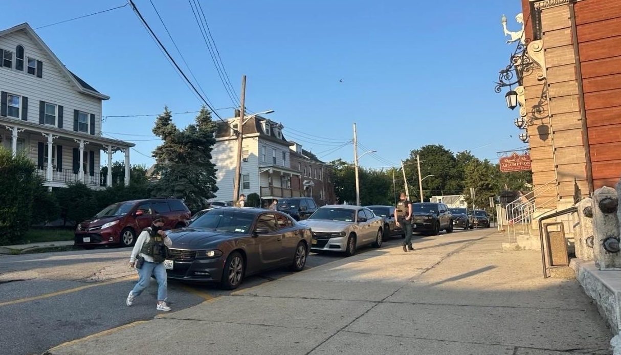 Nine unmarked vehicles with agents were spotted but ultimately left without incident
